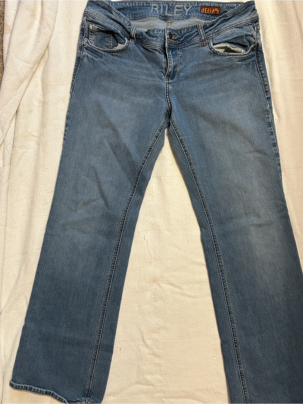 dELiA*s Women's Boot Cut Jeans in Mid Blue Wash